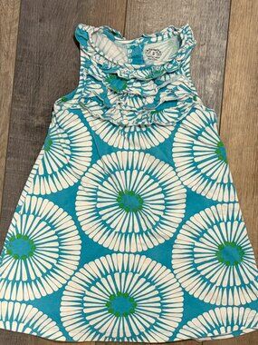 Carters Blue and Green Summer Dress Size 5 Girls